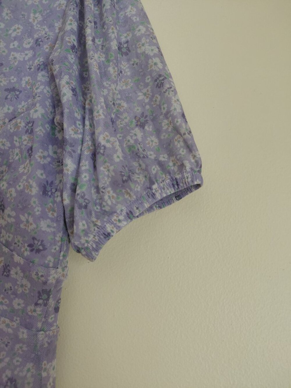 Summer Floral Mini Light Purple Dress - Picture 4 of 7